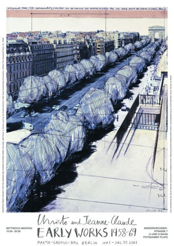 Wrapped Trees, Project for Paris (Collage, 1969)